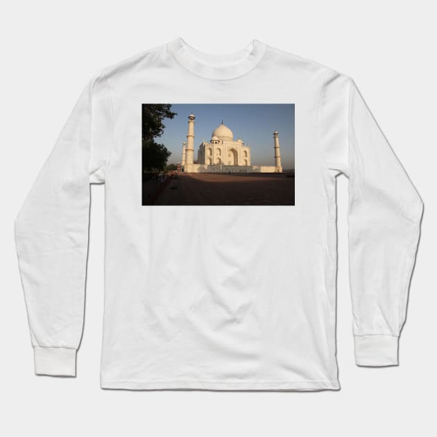 The Taj Mahal at Sunrise Long Sleeve T-Shirt by JohnDalkin